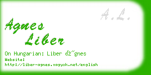 agnes liber business card